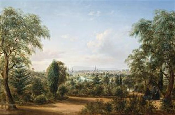 View Of Melbourne From The Botanical Gardens by Henry C. Gritten