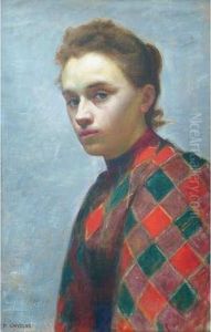 Portrait D Arlequine by Pierre Grivolas