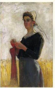 Jeune Paysanne by Pierre Grivolas