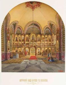 Interior Of The Church Of Saint Nicholas by Vasily Vasilievich Griznov