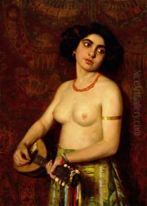 Gitana Con Mandolino by Hermann Groeber