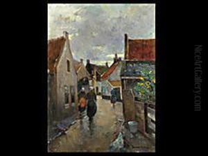 Die Dorfstrasse by Hermann Groeber