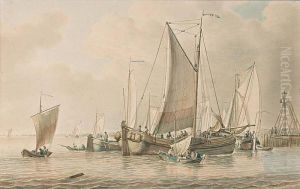Fishing Boats By A Pier