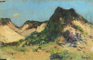 Sand Dunes Under Clear Skies by Albert Lorey Groll