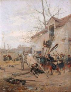 A Coup De Crosse by Paul Louis Narcisse Grolleron