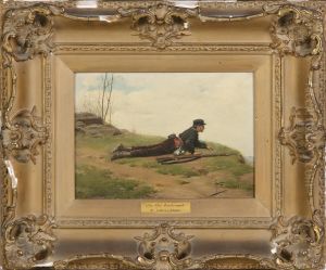 "on The Lookout" by Paul Louis Narcisse Grolleron