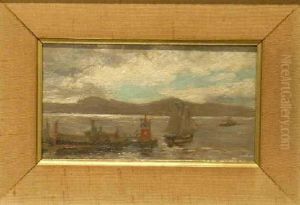 Boats Near A Lighthouse by Markus Frederik Steen Gronvold
