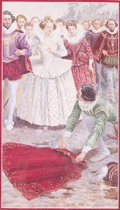 Sir Walter Raleigh Pulling His Cloak Out For Elizabeth I by William Henry Charles Groome