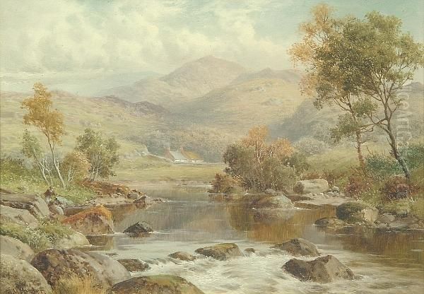 "on The River Llugwy, Nr. Capel Curig"; "in The Llugwy Valley" - view 1