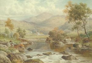 "on The River Llugwy, Nr. Capel Curig"; "in The Llugwy Valley" by William Henry Charles Groome
