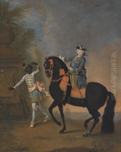 An Equestrian Portrait Of Empress Elizaveta Petrovna (1709-1762) by Georg Christoph Grooth