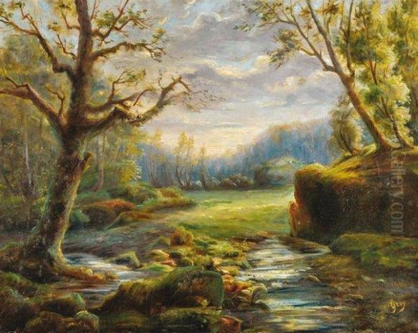 Paysage De Riviere Et Sous-bois - view 1