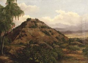 The Pyramid Of The Sun, Teotihuacan, Mexico by Baron Jean-Baptiste Gros