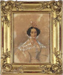 Portrait D Une Jeune Femme by Eugeniusz Gros