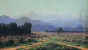 Le Pic Du Midi De Bigorrevu De La Plaine by Lucien Alphonse Gros