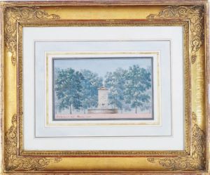 Design For A Fountain In A Garden by Louis Aime Grosclaude