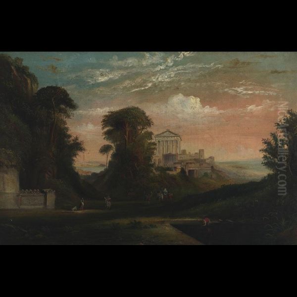 Figures Dancing In A Landscape With Ruins - view 1