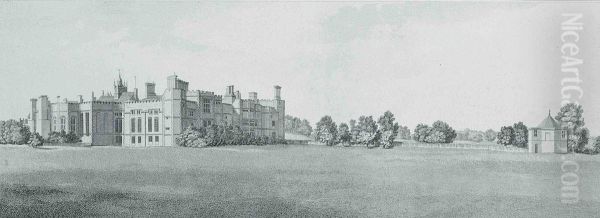 The Inner Front Of Cowdray House Taken From The Gateway - view 1