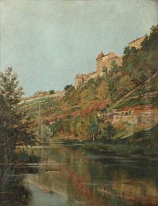 Paysage Des Environs De La Dordogne by Peter Alfred Gross