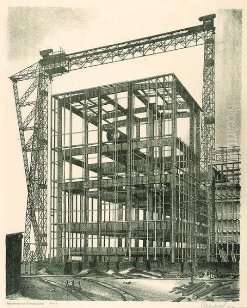 Kesselhaus Mit Montagegraben (montageanlage Bewag Berlin, Kraftwerk West) - view 1