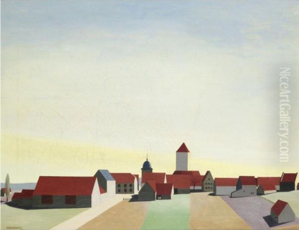 Dorflandschaft, Erlach Bei Wurzburg (village Landscape, Erlach Near Wurzburg) - view 1