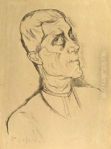 "portraitof A Man With Eyes Closed" by Rudolf Grossmann