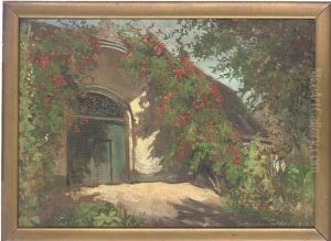A Shady Enterence To A House In Geldern, Germany by Fritz Grotemeyer