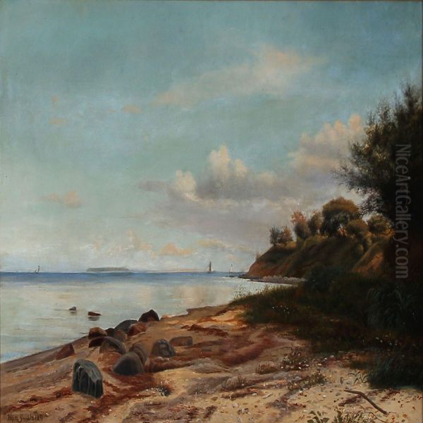 Beach Scene At Summer Time - view 1