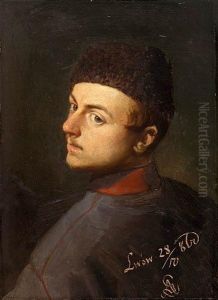 Portret Mlodzienca (autoportret ?), 1860 R. by Artur Grottger