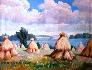 Landscape With Hay Sticks Landscape With Hay Sticks