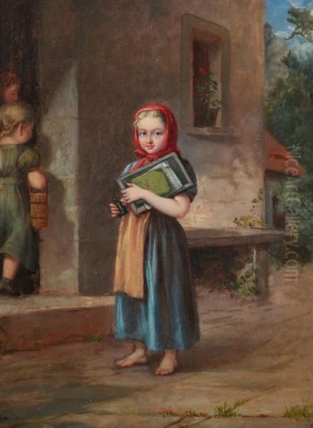 Young Girl With School Work - view 1