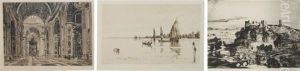 Boats At Sea by Oliver Dennett Grover