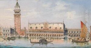 Venedig - Blick Auf Den Markusplatz Und Ca' D'oro by Giovanni Grubacs