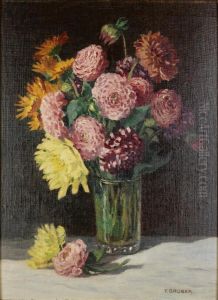 Blumenstillleben by Franz Gruber-Gleichenberg