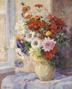 "blumenstraus In Vase" by Franz Gruber-Gleichenberg
