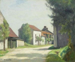 Village Street In The Sunlight by Maurice Grun