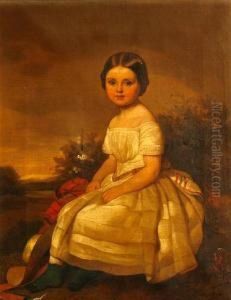A Portrait Of A Young Girl by Johann Grund