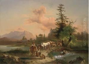 Herding The Cattle Over A Bridge
