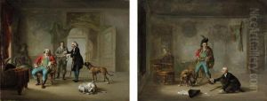 Interiors With A Gentleman And His Notary