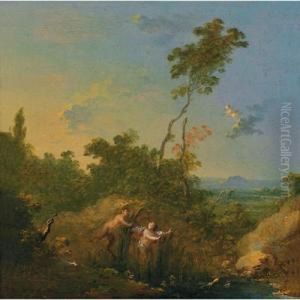 Paesaggio Boschivo Con Pan E Siringa