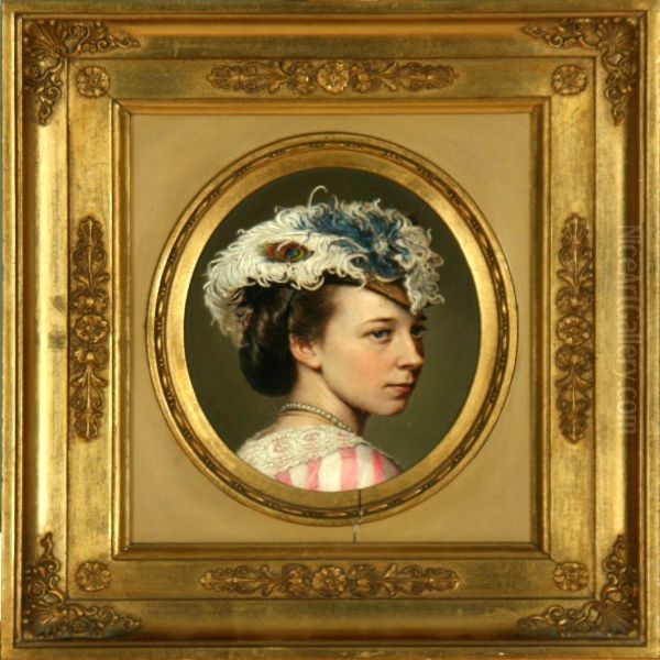 Portrait Of The Artist's Wife, Hansine Elisabeth Grundtvig - view 1