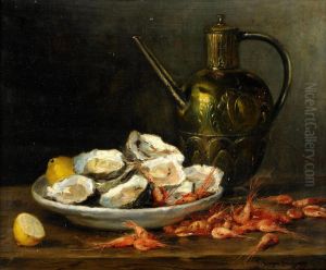 Stilleben Med Rakor Och Ostron by Eugenie Claire Gruyer