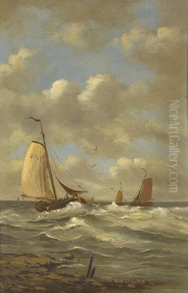 Segelboote Auf Bewegter See - view 1
