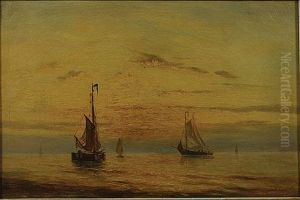 Zeilbootjes Op Zee.
