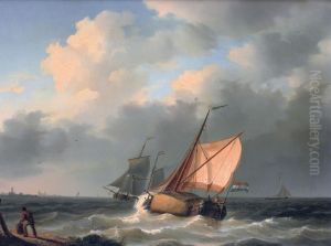 A Hay Barge On Choppy Waters by Willem Jun Gruyter