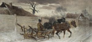 Troika In The Village by Petr Nicolaevich Gruzinsky
