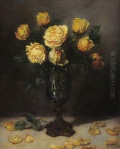 Roses Dans Un Vase by Laurent Gsell