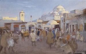 Street Scene Ina Souq In Tunis
