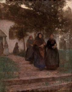 Nach Dem Kirchgang by Karl Friedrich Gsur