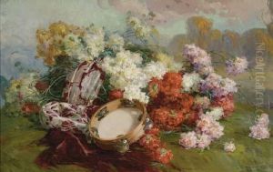Still Life With Chrysanthemum And A Tambourine